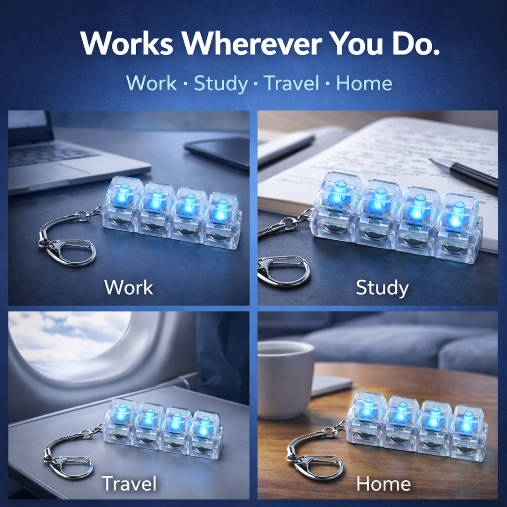 Fidget Keychain for Focus & Stress Relief – Portable ADHD Fidget Toy